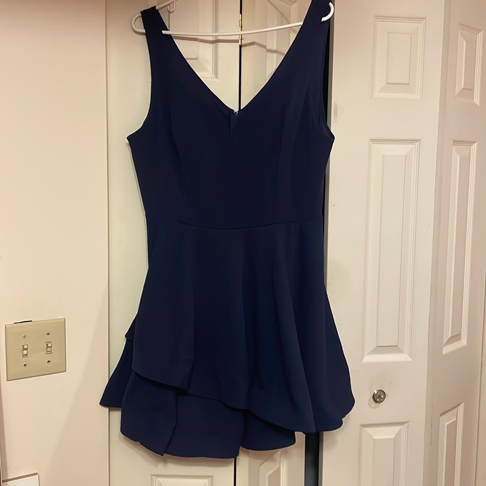 B.Darlin size junior 17/18 navy blue dress never worn without tags